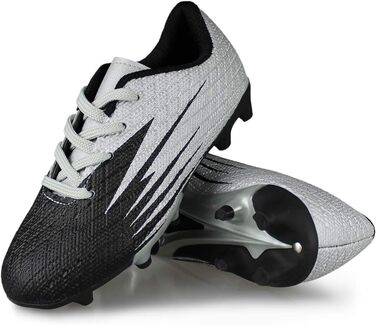 Футбольні бутси Hawkwell для дітей на тверду поверхню, чорно-срібні, 27 EU