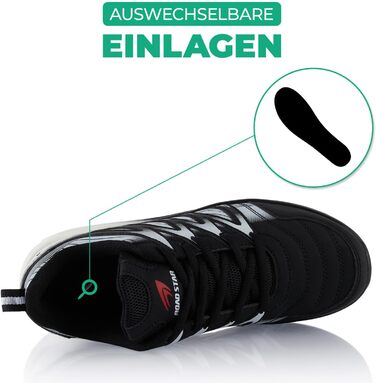 Спортивні кросівки для жінок та чоловіків з амортизацією, легкі бігові кросівки (42 EU, чорний/чорний/білий)