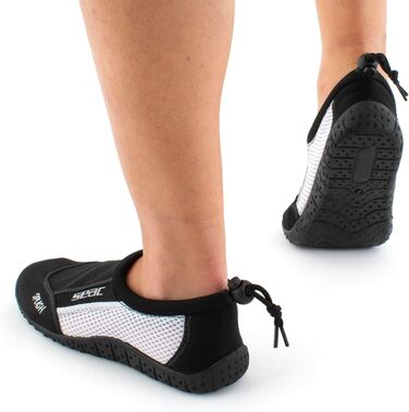 SEAC Splash: Швидкісні аквашузи для дорослих та дітей, для моря, пляжу та басейну (Чорно-білі, 28 EU)