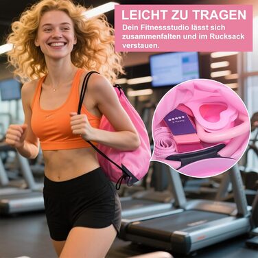 Набір для пілатесу Pilates Set 13 предметів: кільце, м'яч, гумки, шкарпетки, постер, сумка для тренувань. Пілатес вдома для жінок, рожевий колір
