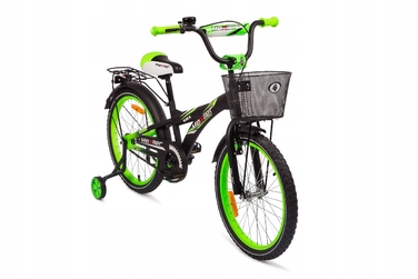 Дитячий велосипед Mexller BMX 20 дюймів, синій, з додатковими колесами