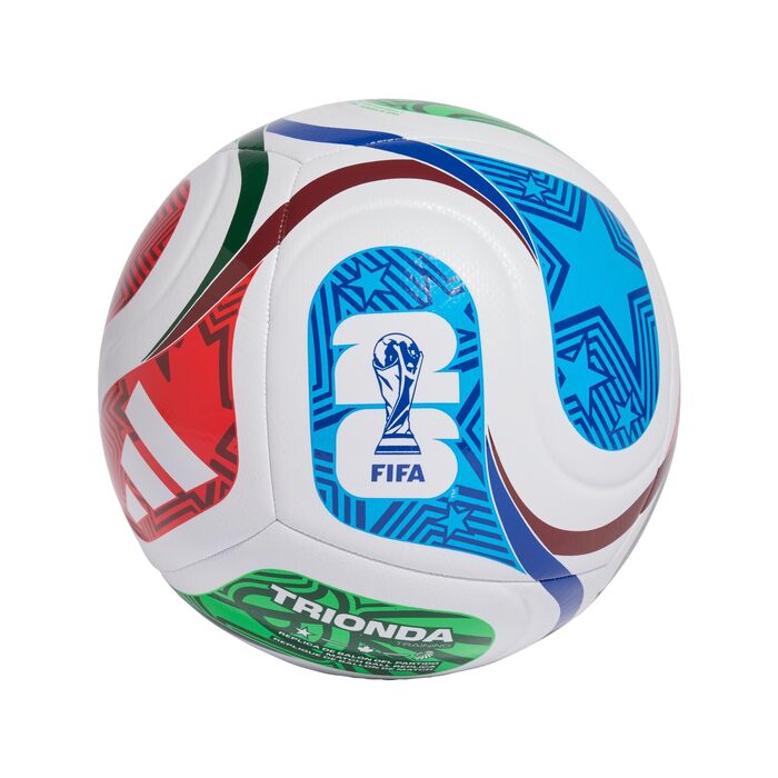 Тренувальний м'яч adidas Trionda FIFA World Cup 26™ (білий/royal blue/solar blue/power red)