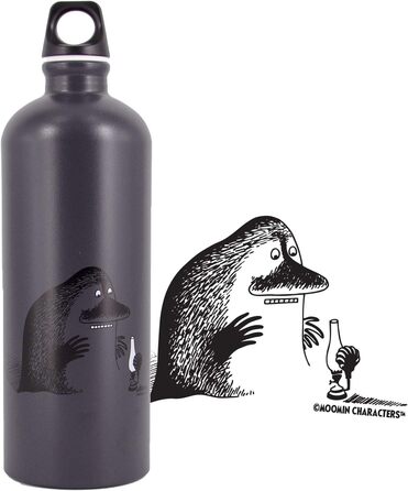 Дитяча алюмінієва пляшка SIGG Moomin Mörkö 1 л, легка, герметична, BPA-free, сертифікована, фіолетова