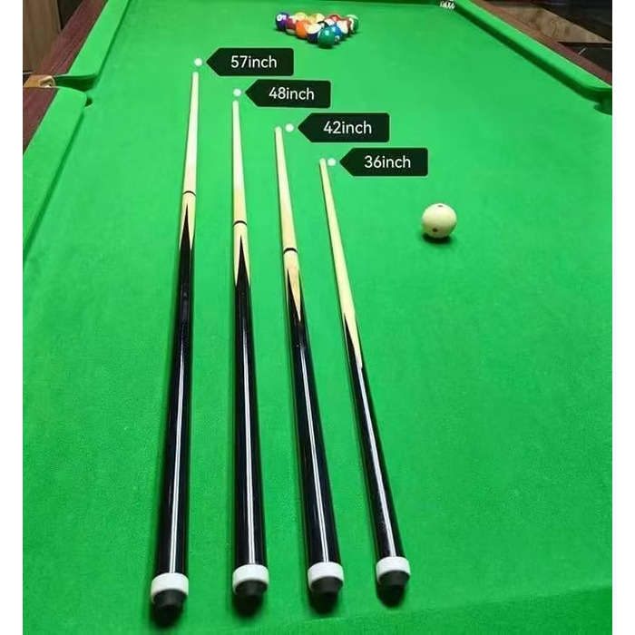 Професійний кий для більярдного столу JX (2 шт.) з наконечником 13 мм, довжиною 147 см, з канадського клену, 18 oz