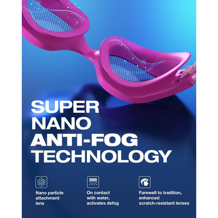 Окуляри для плавання ZIONOR G1 NAVA Anti-Fog (Рожево-золоті) - Професійні, 100% UV-захист, для дорослих