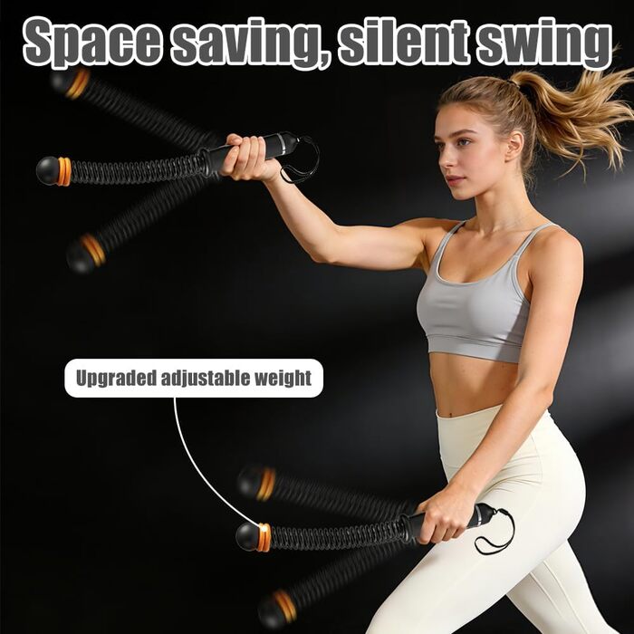 Бойові мотузки Battle Ropes без канату, портативні, для тренувань всього тіла, набір 2 шт.