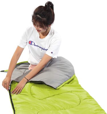 Сплячий мішок SWTMERRY для 3-4 сезонів (літо, весна, осінь, зима) – теплий та холодний клімат, легкий, для підлітків та дорослих, для походів, рюкзаків та кемпінгу. (Односпальний, Зелений)