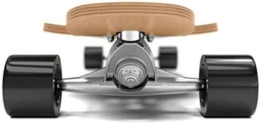 Лонгборд SKATRO Dropthrough Freeride з T-Tool Blackskull, скейтборд для фрірайду, чорний