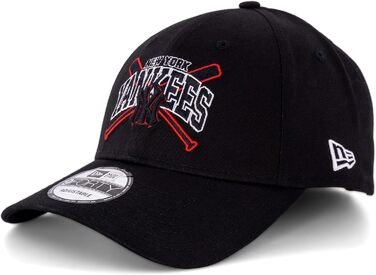 Кепка New Era New York Yankees 39thirty Flexfit чорна - розтягувана, універсальний розмір