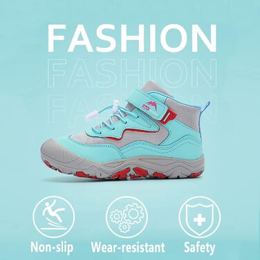 Дитячі трекінгові черевики FLIOZY - легкі, неслизькі, дихаючі, для дівчаток та хлопчиків (29 EU, блакитний)