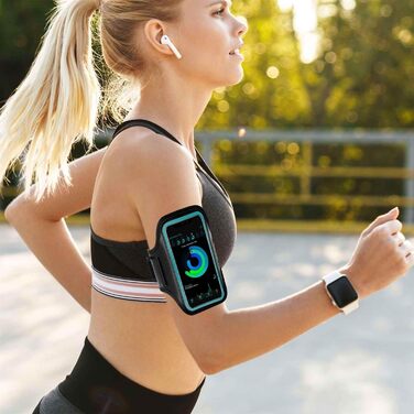 Спортивний чохол-нарукавник ONEFLOW для смартфона Apple iPhone 13 Mini, синій, для бігу, фітнесу, водостійкий тримач на руку