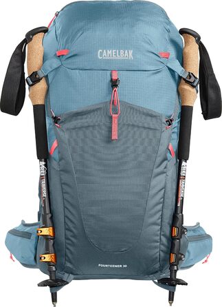 Гідратаційний рюкзак CAMELBAK Fourteener 30 для дорослих, універсальний розмір, синій з червоним, туристичний рюкзак з питною системою