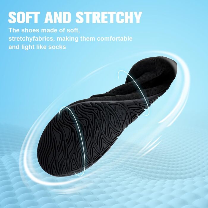 Шкарпетки для плавання та водних видів спорту WateLves: дихаючі, швидковисихаючі, унісекс, чорні, 40/41 EU