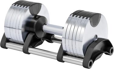 Регульована гантель - гантель з підставкою, компактна гантель для жінок та чоловіків, тренування та фітнес вдома, 6 рівнів ваги 2-24 кг