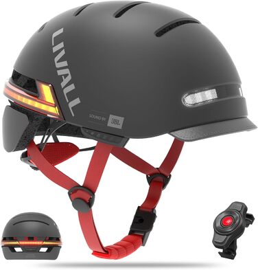 Смарт велосипедний шолом LIVALL BH51M NSO з Bluetooth, динаміками, мікрофоном, інтелектуальними покажчиками повороту, візором та датчиком падіння для дорослих