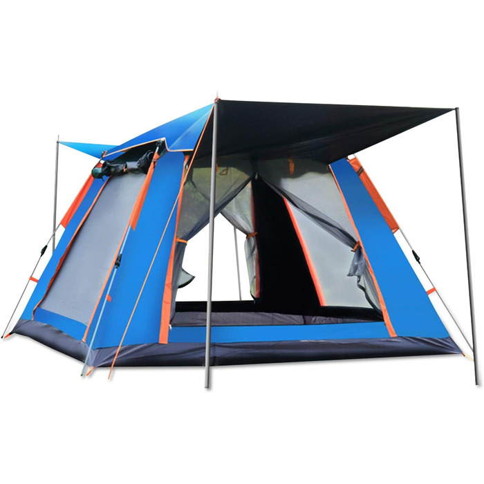 Намет Ergocar для кемпінгу на 3-4 особи: водонепроникний, легкий, швидко встановлюється, для відпочинку на природі