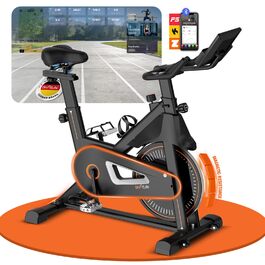 DH FitLife 2026: Електричний велотренажер з пульсомером та APP | Безшумний велоергометр для дому | Фітнес-велосипед з новим кермом та монітором