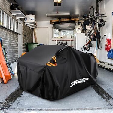 Покривало для квадроцикла NEVERLAND Quad, оранжеве фосфоресцентне, XL, 210x120x115 см, 210D Oxford, чорне