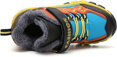 Зимові дитячі черевики для хлопчика: трекінгові, для хайкінгу, туристичні, водонепроникні, антиковзаючі, розмір 30-40 EU, зелені та помаранчеві