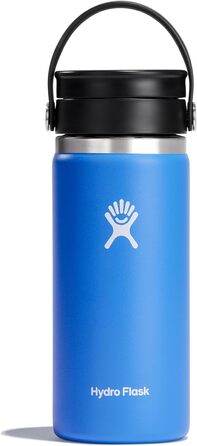Термос HYDRO FLASK для кави 473 мл, вакуумний, нержавіюча сталь, герметична кришка, каскадний синій