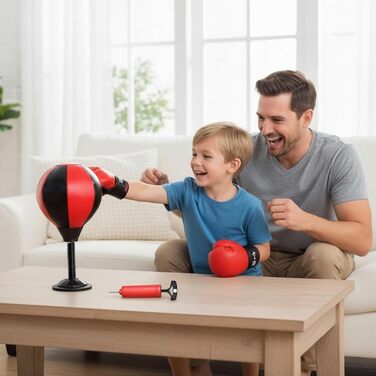 Бокс-груша надувна для офісу з присоскою | Розвантаження стресу для підлітків, офісних працівників, студентів