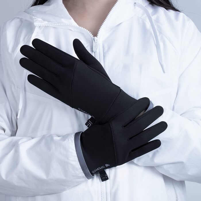 Велосипедні рукавички Anqier для чоловіків та жінок, зимові, з підтримкою сенсорного екрану, неслизькі, теплі, вітронепроникні для їзди на велосипеді, бігу, катання на лижах та водіння автомобіля