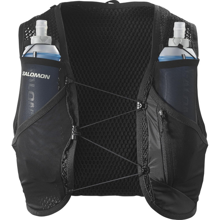 Гідратаційний жилет Salomon Active Skin 8 для бігу, трекінгу та MTB, унісекс, з пляшками, розмір S, чорний
