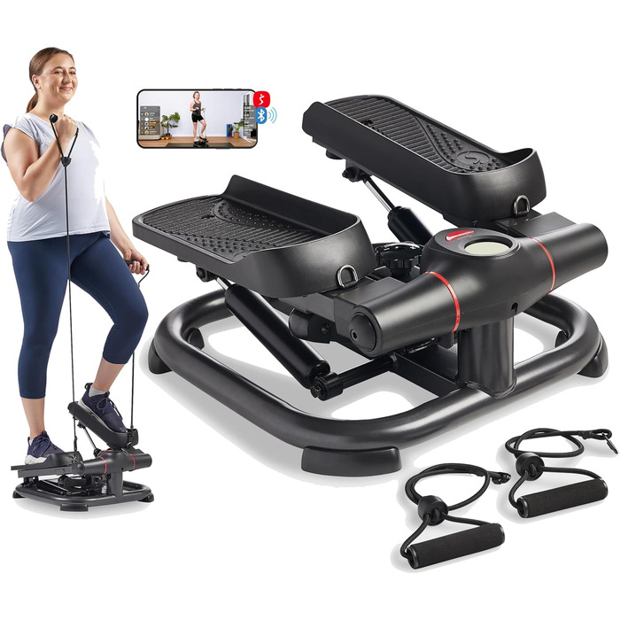Степпер Sunny Health & Fitness Twist з еспандерами та рукояткою для фітнесу