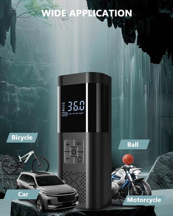 Електричний компресор для шин SERVOMASTER: велосипед, авто, мото, м'ячі. Акумуляторний, 150 PSI, з усіма насадками.