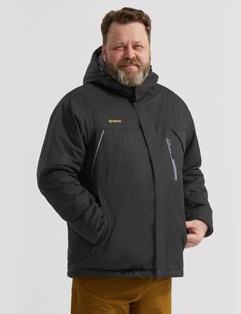 Чоловіча зимова куртка GEMYE, непромокальна, чорна (M, сірий колір 01)