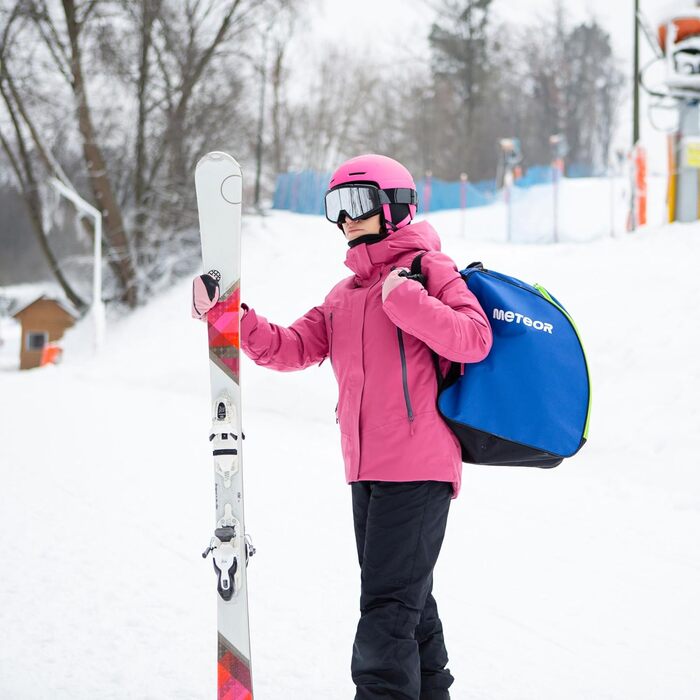 Чохол для лижних черевиків Meteor: компактна сумка для черевиків та рукавиць. Водонепроникний, легкий та міцний, ідеальний для зимових подорожей та лижного відпочинку. Сумка-рюкзак для лижних черевиків (Blue)