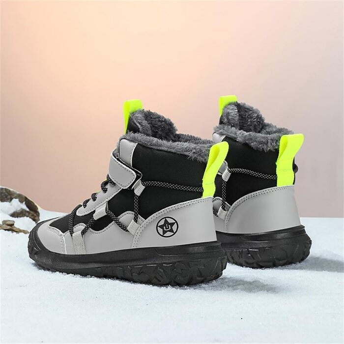 Дитячі зимові черевики Kinder Baumwolle, розмір 28-41, сірий колір