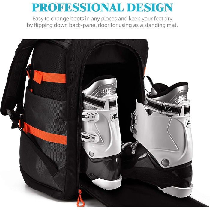 Чохол для лижних/сноубордистських черевиків та скейтборду TurnWay, чорний/помаранчевий, універсальний розмір