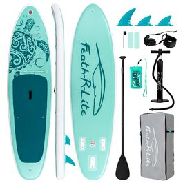 SUP дошка FEATH-R-LITE надувна, 3м, блакитно-зелена + весло, насос, рюкзак. Підходить для початківців та досвідчених райдерів.