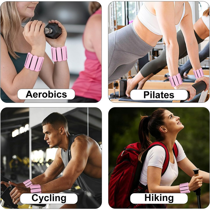 Набір вантажів для зап'ястя та рук Zorplex 2 шт. (по 0.45 кг) – для фітнесу, йоги, пілатесу, танців, кардіо та аеробіки