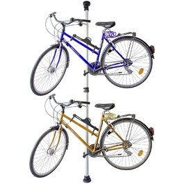 Тeleskop-fahrradhalterung Relaxdays для 2 велосипедів, регульований, срібно-чорний, STANDARD (160-340 см)