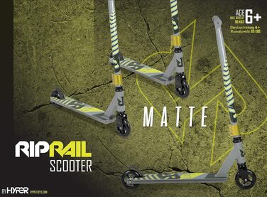 Трюковий самокат Riprail Matte Ghost Silver з алюмінієвою декою, колесами з алюмінієвим сердечником і підшипниками ABEC-9