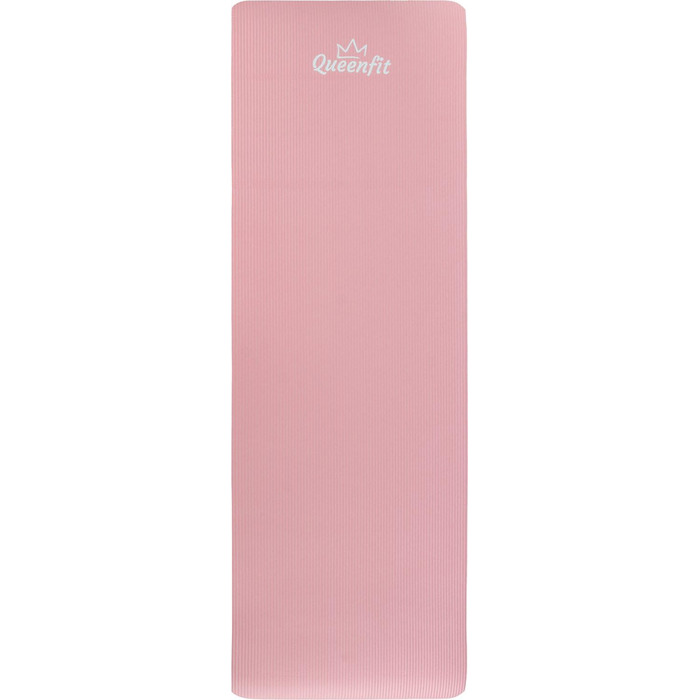 Фітнес-мат для йоги Queenfit NBR 180x61 см, 1,5 см, для пілатесу, аеробіки, з ременем для перенесення, м'ятний