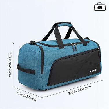 Спортивна сумка для подорожей G4Free 45L/60L для жінок та чоловіків, синя (Peacock Blue)
