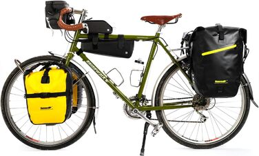 Велосипедна сумка Rhinowalk 20 л, водонепроникна, TPU, міцна, на багажник, для MTB, жовта