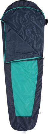 Сплячий мішок Mountain Warehouse Traveller 50 - 220 x 80 x 50 см - вітростійкий, блакитно-зелений