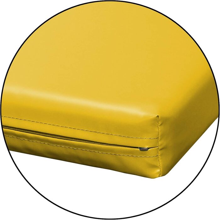 Гімнастичний мат ALPIDEX 200x120x8 см, жовтий, м'який, антиковзний