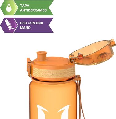 Фляга Super Sparrow Tritan - спортивна пляшка для води 350/500/750/1000 мл, BPA-free, для спорту, велосипеда, фітнесу, подорожей, універсітету, Outdoor, легка, екологічна (500 мл, світло-жовта)