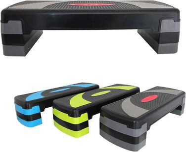 Кардіо степ-платформа EnjoyFit, 3 рівні висоти, регульовані педалі, 78×30 см