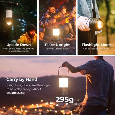 LED кемпінгові ліхтарі 2 шт., 5000mAh, перезаряджувані, водонепроникні, 3 кольори, для кемпінгу, намету, дому
