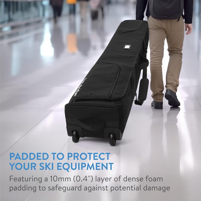 Чохол для сноуборду та лиж Team Obsidian до 175 см - водонепроникний, 600D Oxford Polyester