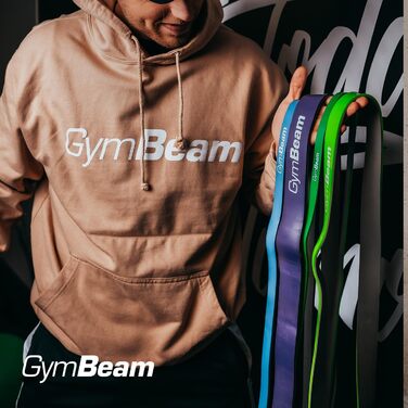 GymBeam DuoBand Set - Набір еспандерів 4 шт. для фітнесу та силових тренувань, двосторонні гумові стрічки для всього тіла, збільшення гнучкості