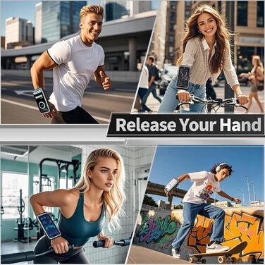 Спортивний браслет для телефону Guzack 2-в-1: фіксатор для бігу та тренувань, універсальний, для iPhone/Samsung