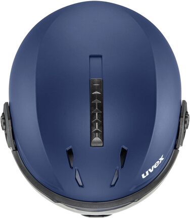 Гірськолижний шолом з візором uvex Instinct, унісекс, темно-синій, 56-58 см
