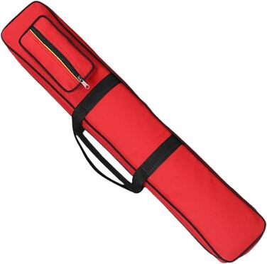 Чохол для кия Billard з ручкою, 8 відділень, червоний. Захисний чохол для кия з гелевою ручкою, стійкий до ударів, для зберігання билярду